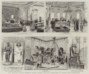 Het Ghizeh Paleis Museum, Caïro, waar de kunstschatten van Egypte worden bewaard